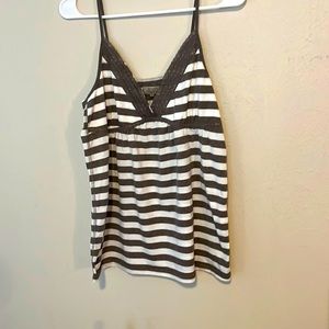 Brown striped tank